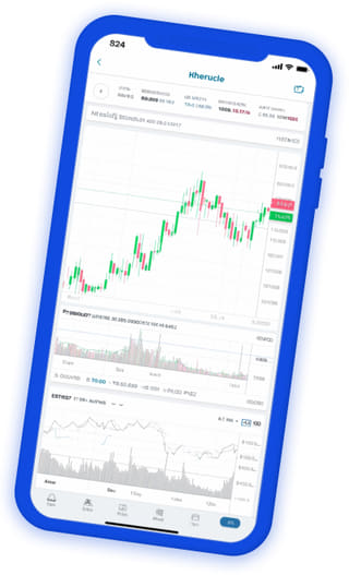 Dashboard de portefeuille en direct sur l'application de trading crypto Cautérage